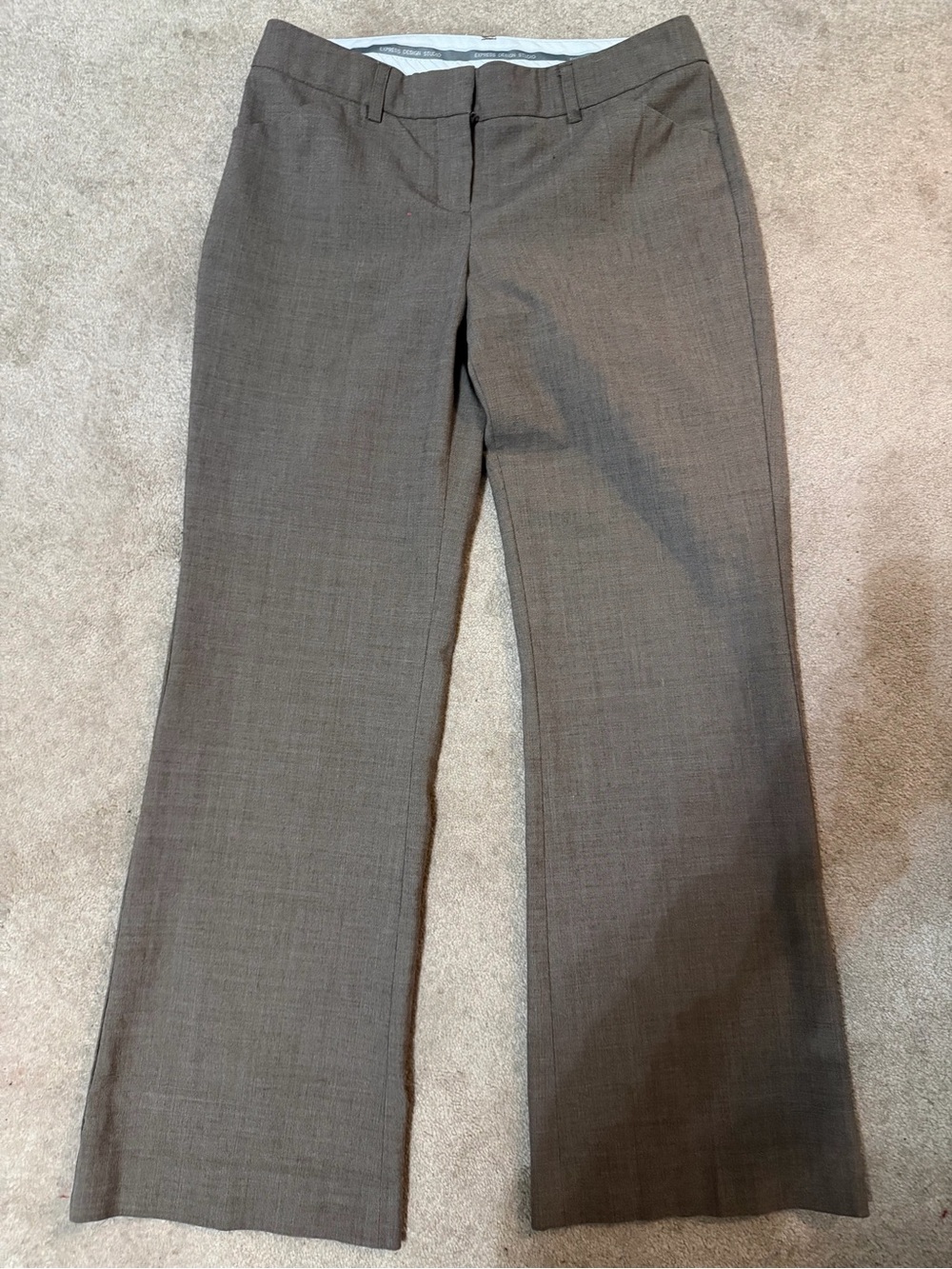 Express Brown Boot Cut Dress Pants